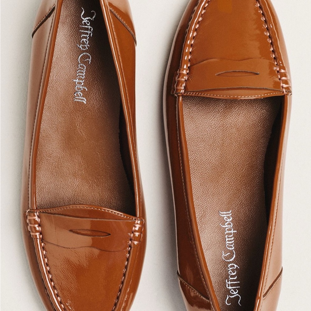 Jeffrey Campbell Tan Leather Loafers